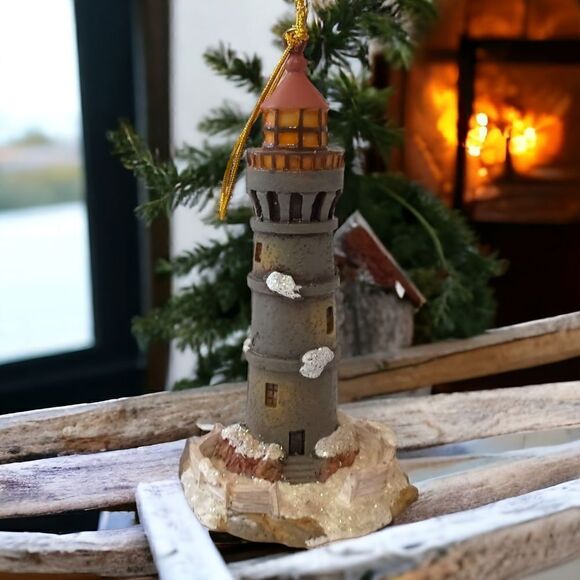 Thomas Kinkade Lighthouse Ornament Christmas Resin Kurt Adler Victorian Vintage. - Picture 11 of 12